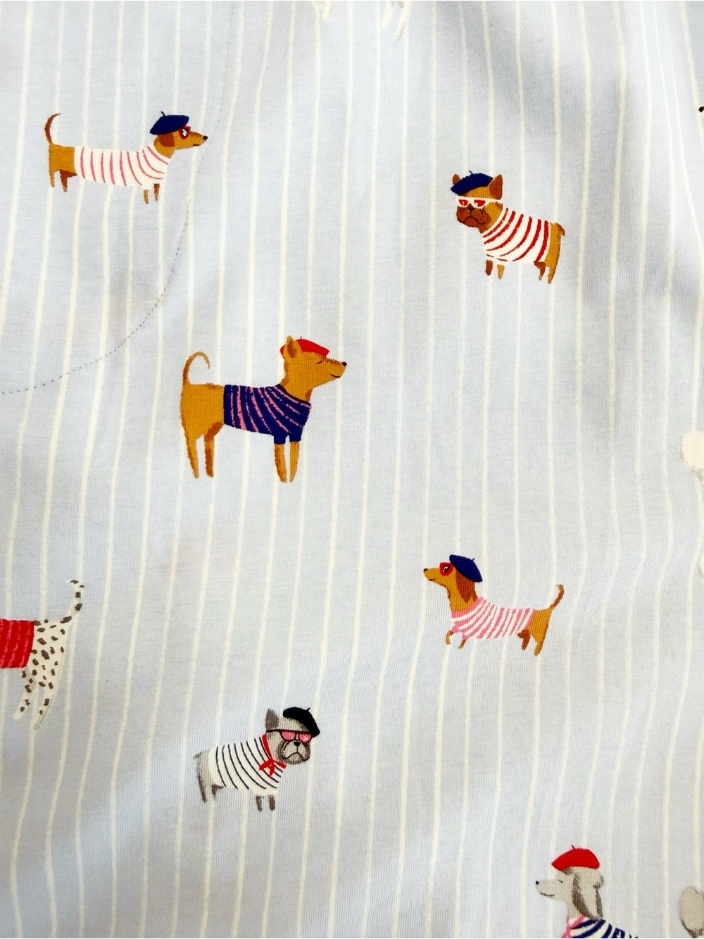 BedHead French Pups Short Sleeve Classic Jersey Cropped Pajama Set Parisian Dog - Picture 11 of 16